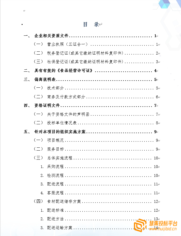 食堂投标文件怎么写？155页的食堂原材料供货、配送采购项目投标文件精品案例分享